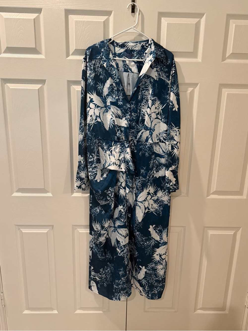 Blue & White Floral Jumpsuit